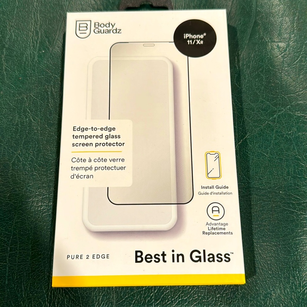 Body Guardz Best In Glass Pure 2 Edge protective screen new, iPhone 11/Xr